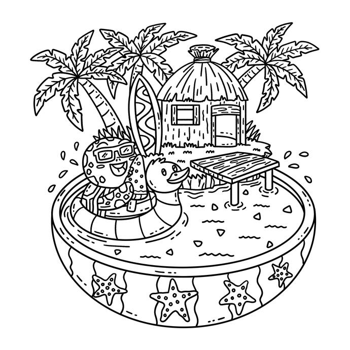 Kawaii Line Art