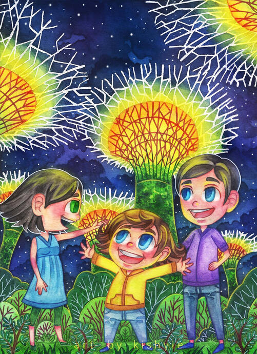 Gardens by the Bay - Watercolor