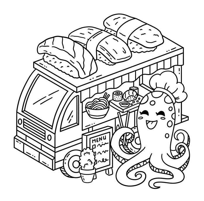 Kawaii Line Art